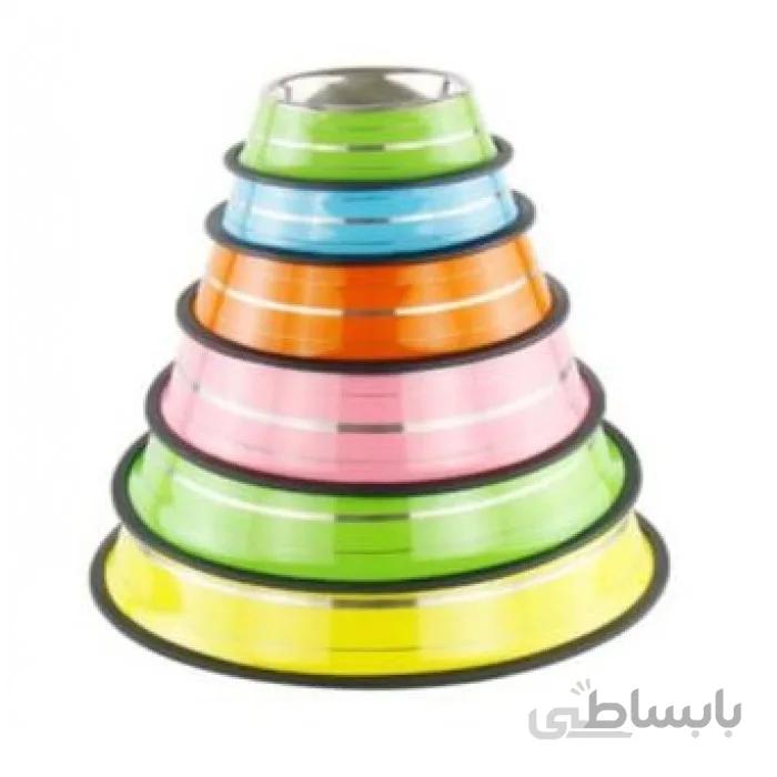 ظرف غذا استیل رنگی سایز 22