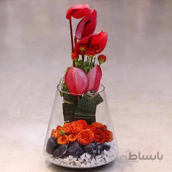 گلدان شیشه ای رزو آنتریوم