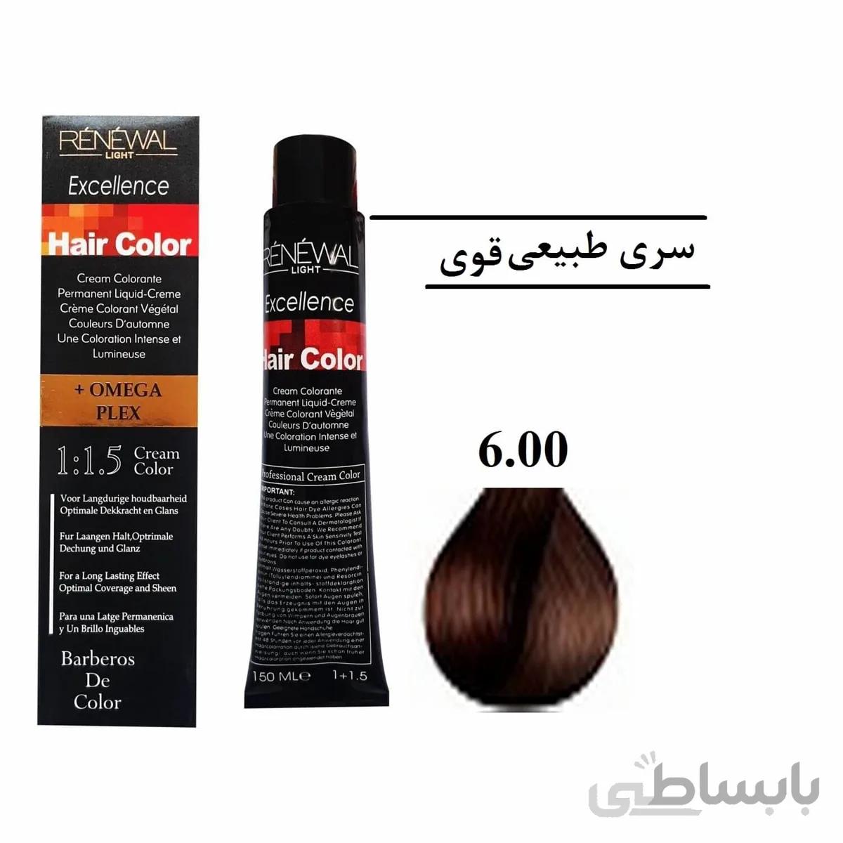 رنگ مو رنوال 6.00 بلوند طبیعی تیره قوی