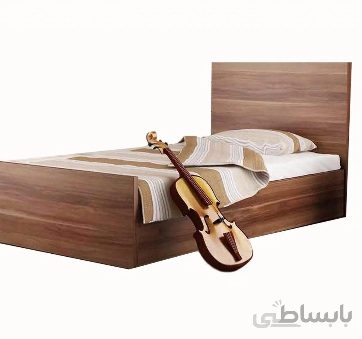تخت خواب یکنفره مدل البرز سایز 90x200 سانتیمتر حمل رایگان - سفید 120