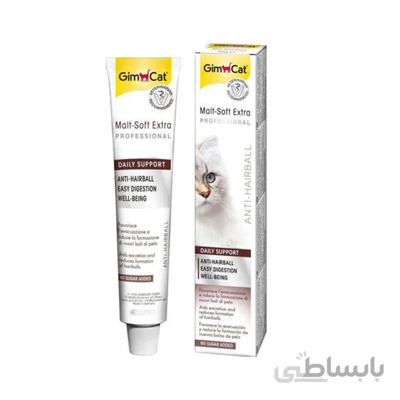 مالت گربه جیم کت آنتی هیربال مدل(Malt-Soft Extra Professional) با وزن 100 گرم