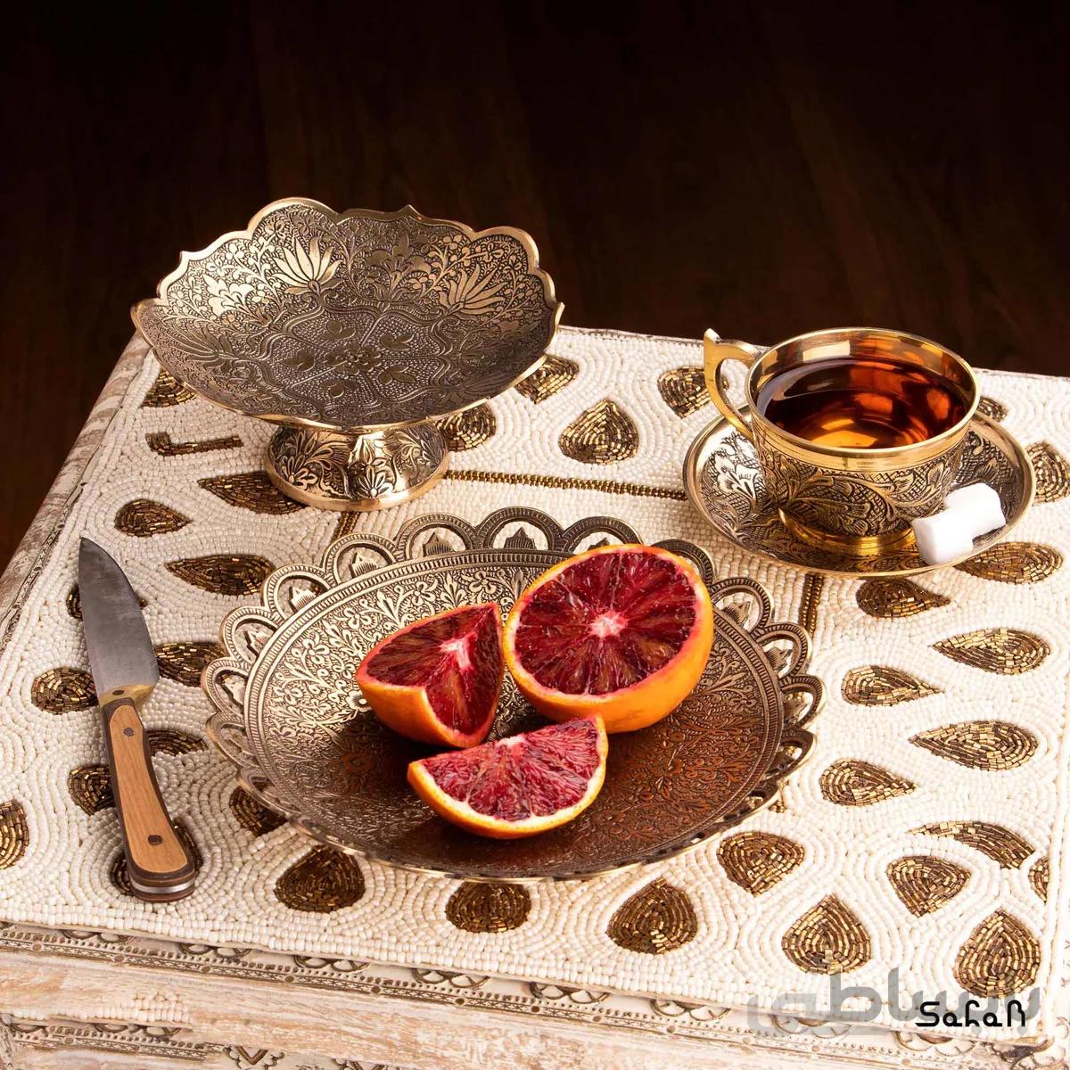 ست پذیرایی برنجی طلایی کد 070