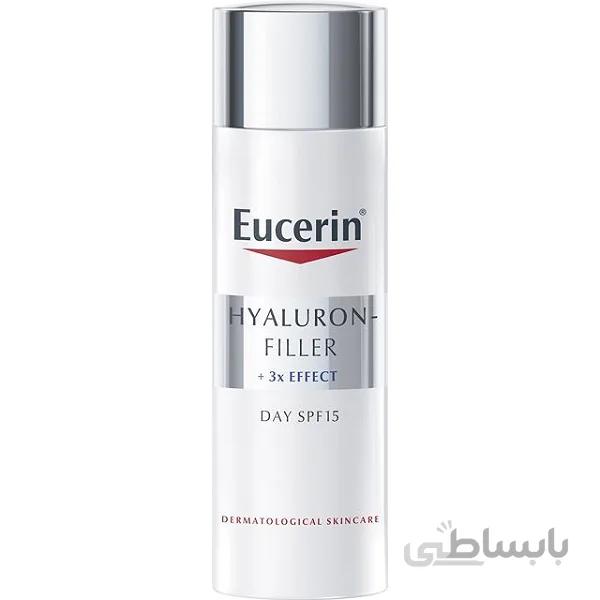 کرم روز ضد چروک قوی اوسرین EUCERIN مدل هیالورون فیلر HYALURON FILLER 3X EFFECT حجم ۵۰ میل