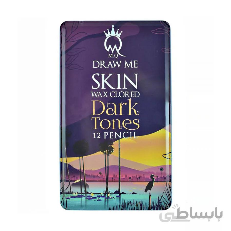 مداد رنگی 12 رنگ ام کیو مدل Dark SKIN