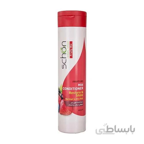 نرم کننده موهای نرمال و خشک میوه ای شون - 400 میلی لیتر ا Schon Fruity Mix Mild Conditioner - 400 ml