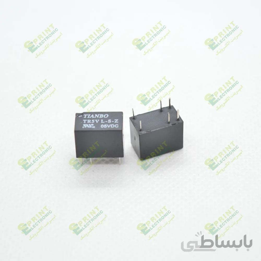 رله 5 ولت مینیاتوری 6 پایه 1 آمپر Tianbo