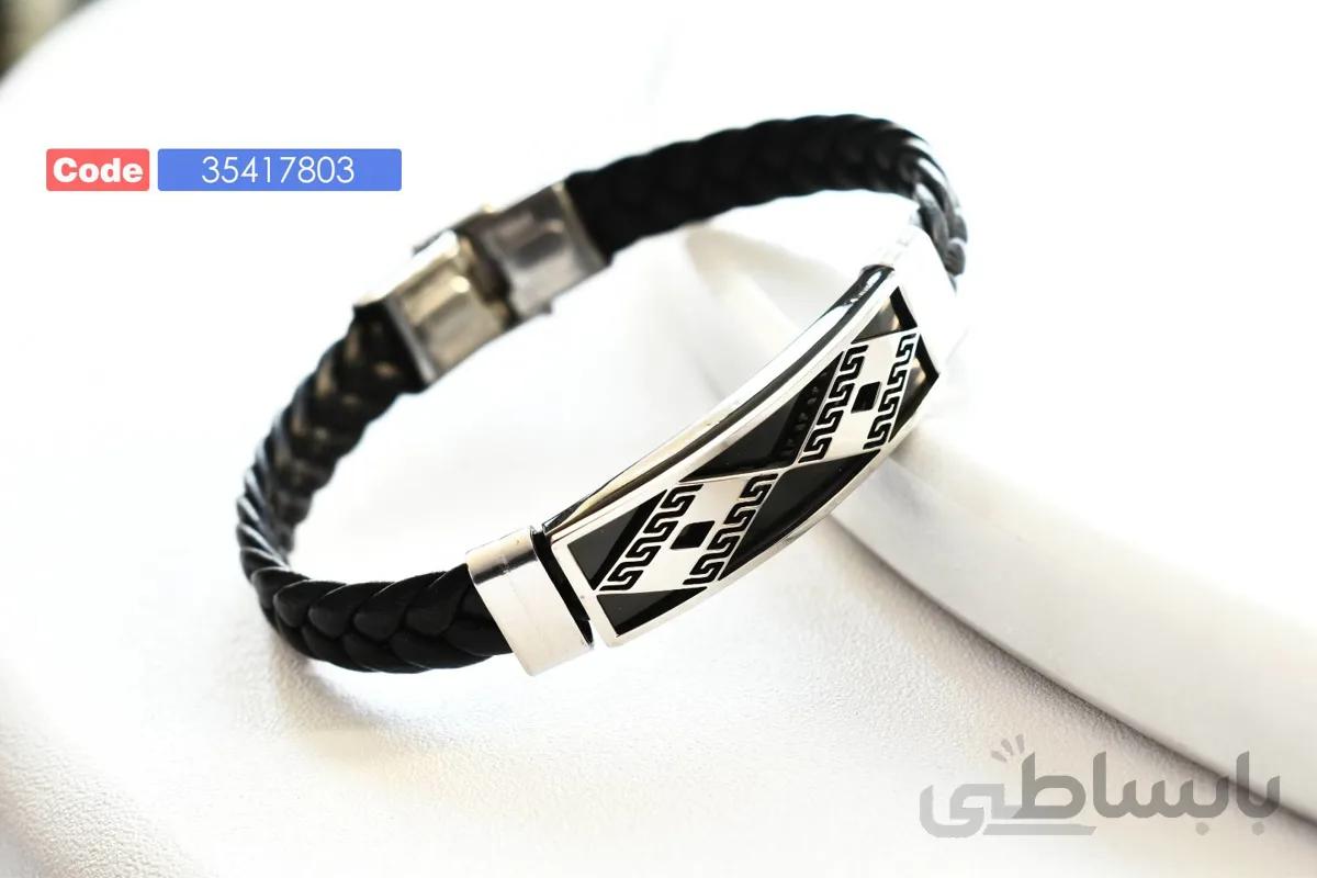 دستبند مردانه چرمی