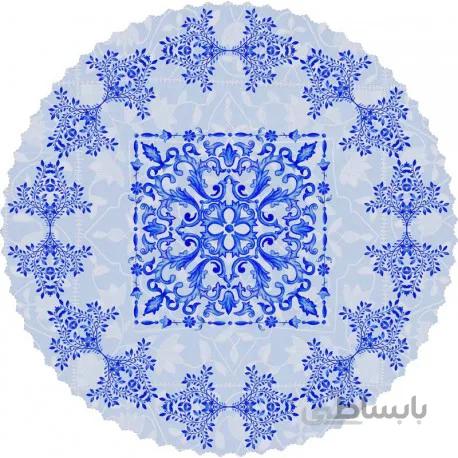 رومیزی مخمل دایره مهر هندی