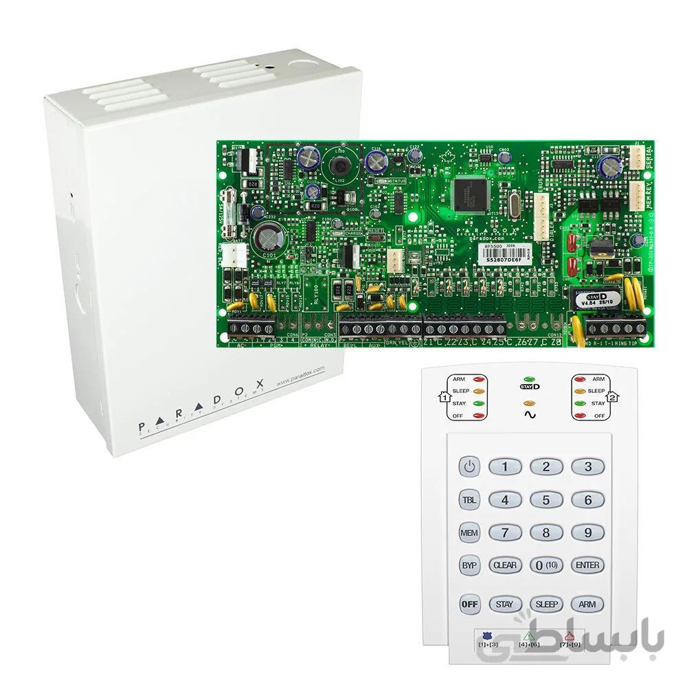 کنترل پنل SP5500 به همراه کی پد K10 پارادوکس به همراه جعبه فلزی