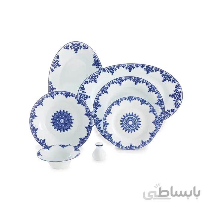 سرویس چینی زرین 6 نفره غذاخوری سمرقند (35 پارچه) ا Zarin Iran Shahrzad Samarkand 35 Pieces FDC Dinnerware Set