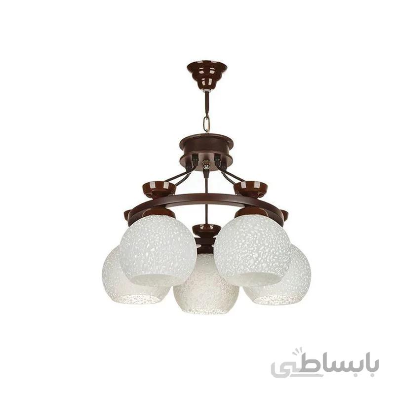 لوستر 5 شعله چشمه نور کد GA560/5-BR