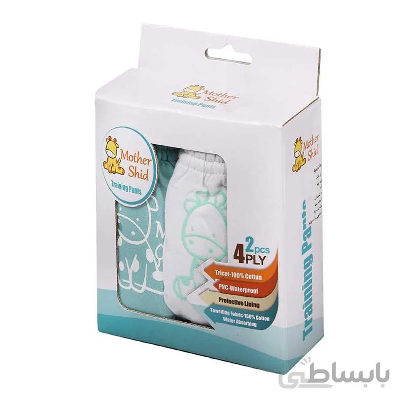 شورت آموزشی 2 عددی سبز سایز M مادرشید Mothershid