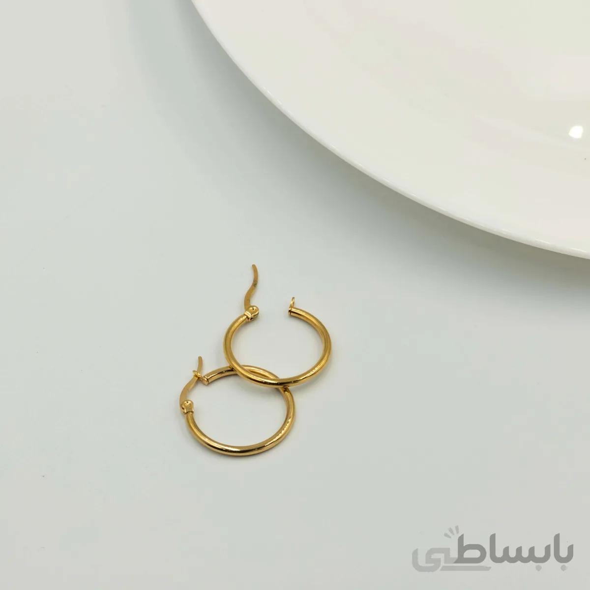 گوشواره استیل دایره - E17