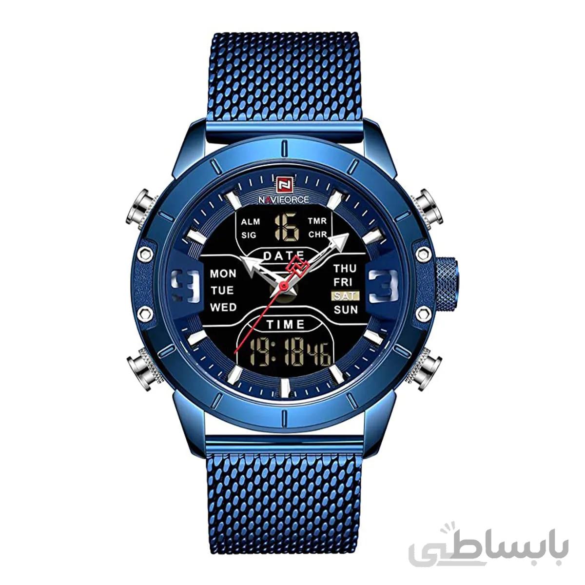 ساعت نیوی فورس مردانه سورمه ای مدل 9153 Naviforce
