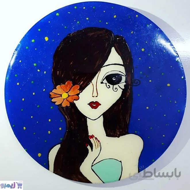 مگنت رزینی دختر گل به سر