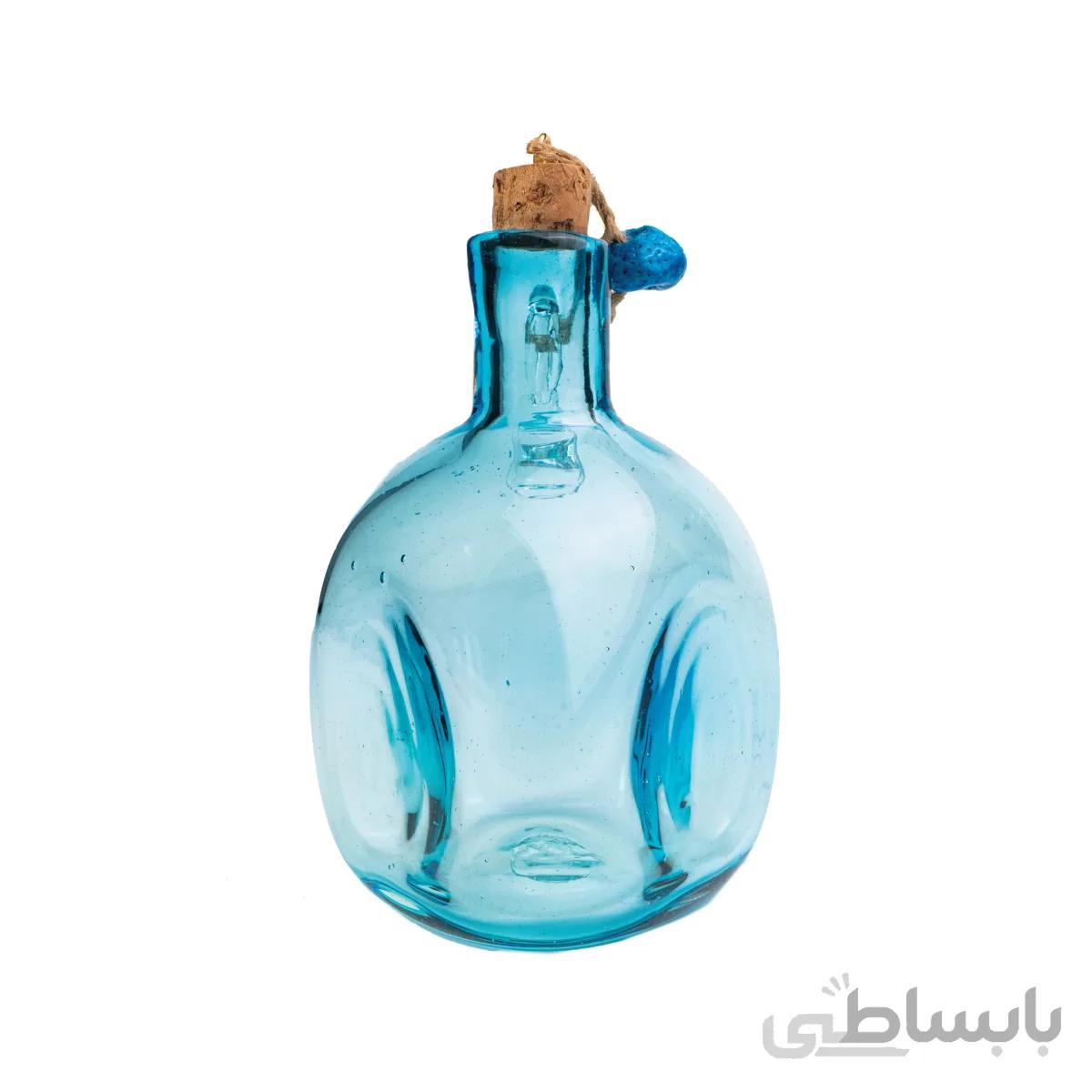 بطری مثلثی کوچک دسته دار آبی