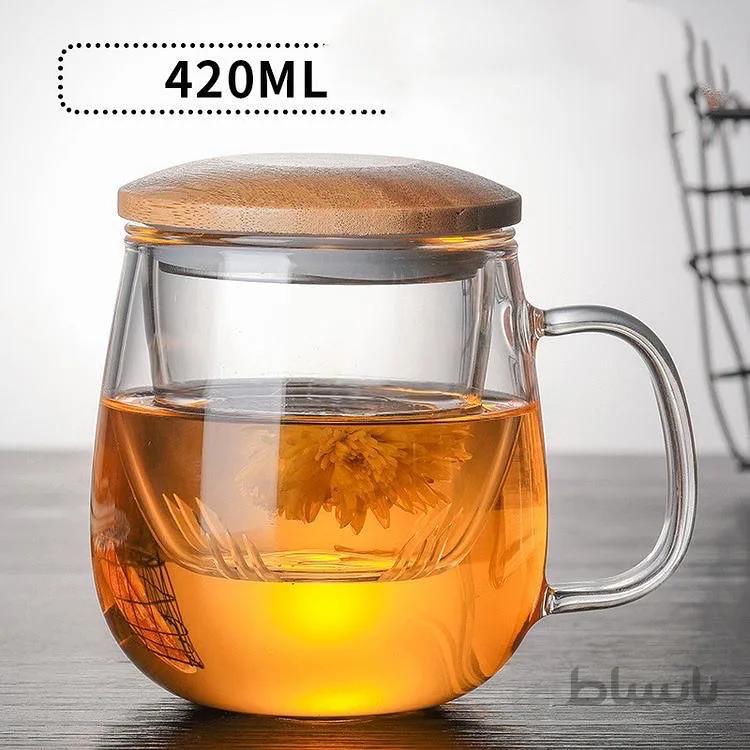 لیوان دمنوش پیرکس درب بامبو کدL70-71