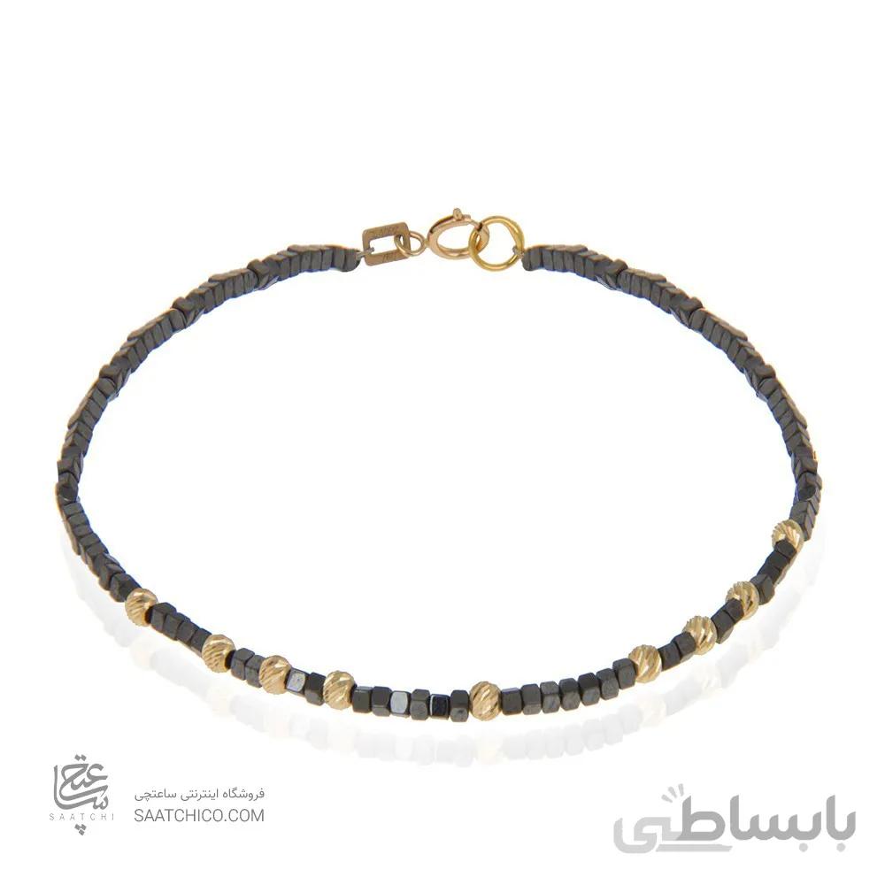 دستبند سنگ با گوی طلا مدل البرنادو کد XB877