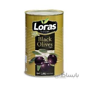 زیتون سیاه فلزی هسته دار 2500 گرمی LORAS