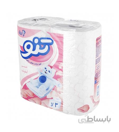 دستمال توالت 4 رول 3 لایه معطر صورتی تنو