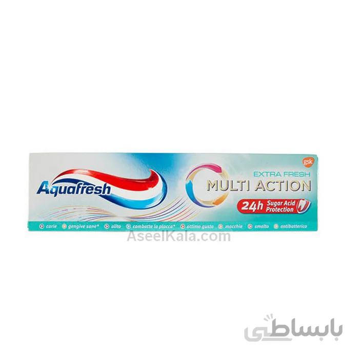 خمیر دندان آکوا فرش Aquafresh مدل multi action حجم 75 میل