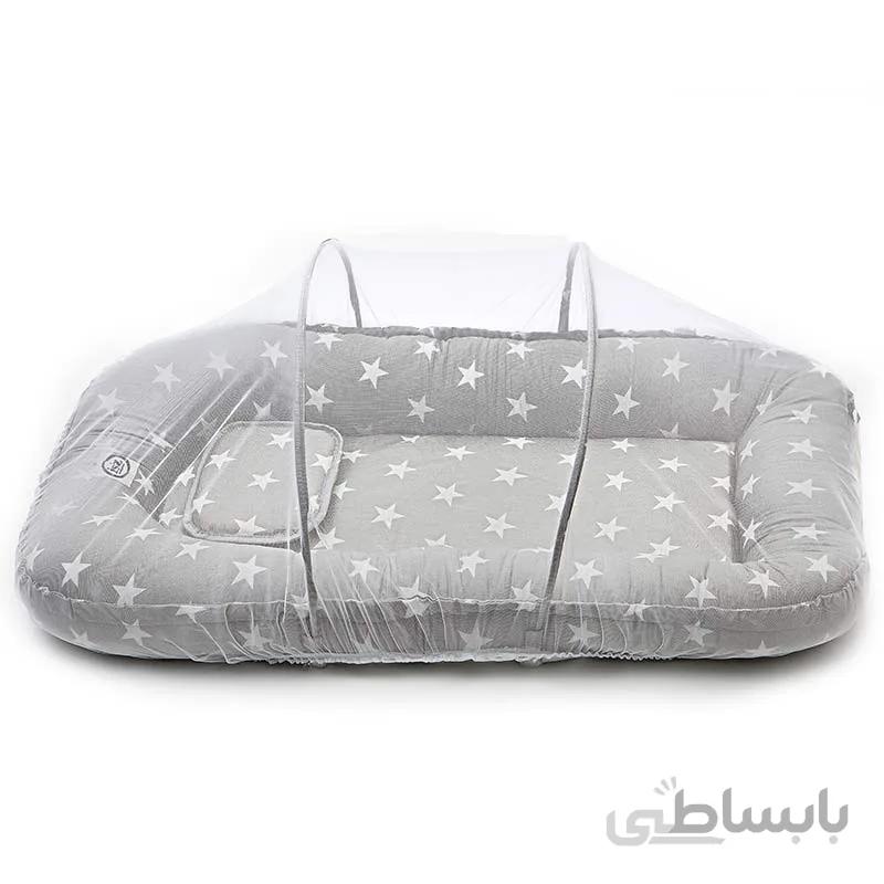 پشه بند تشک دار نوزاد طرح ستاره طوسی ایس ایز Isiz
