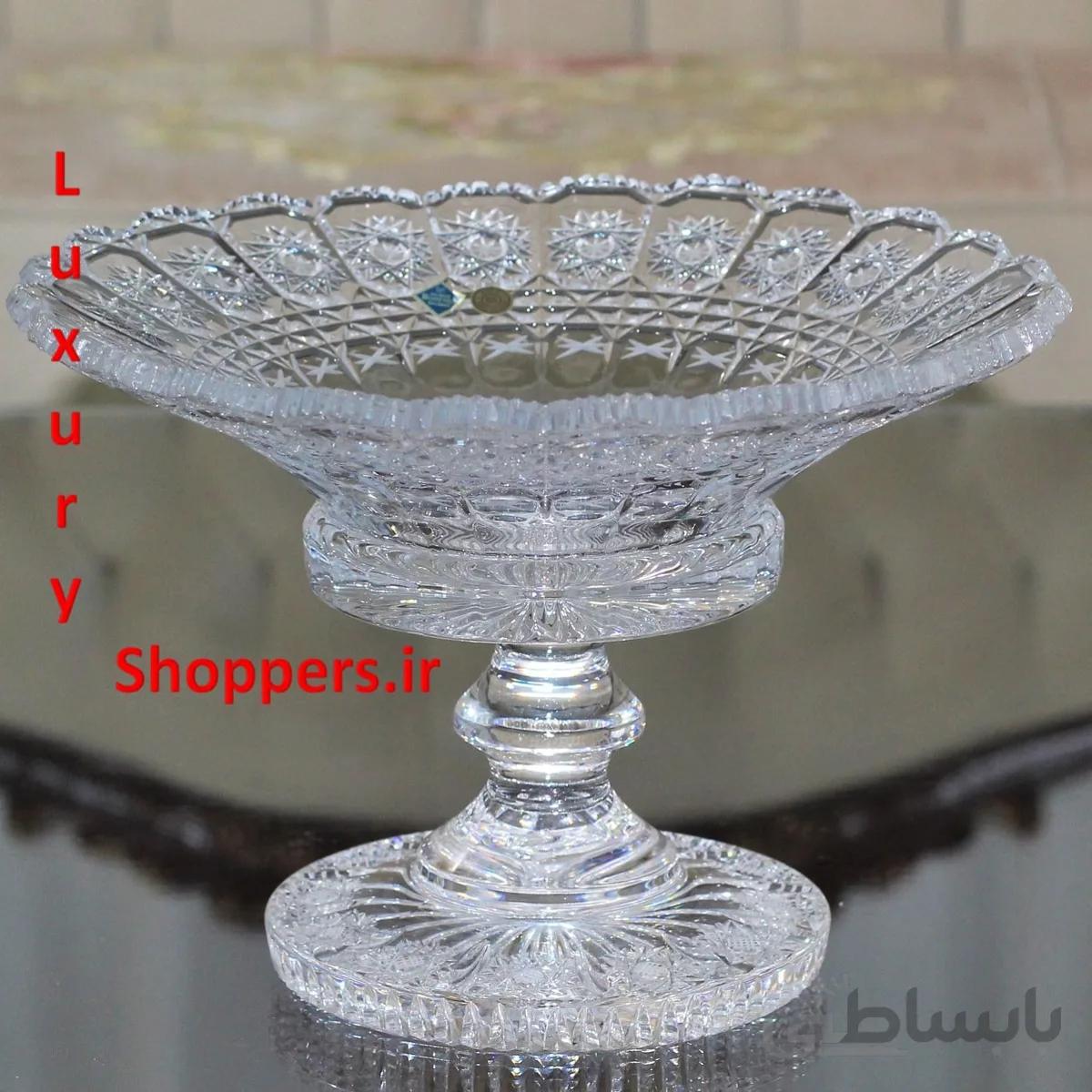 کاسه اجیل کریستال چک بوهمیا ( بدون پایه و پایه دار )