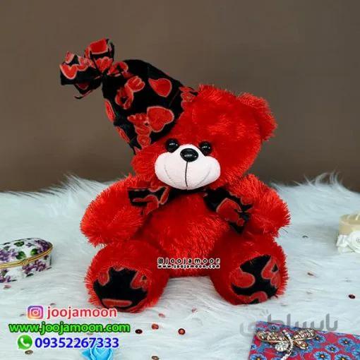 عروسک خرس نشسته کلاه Love