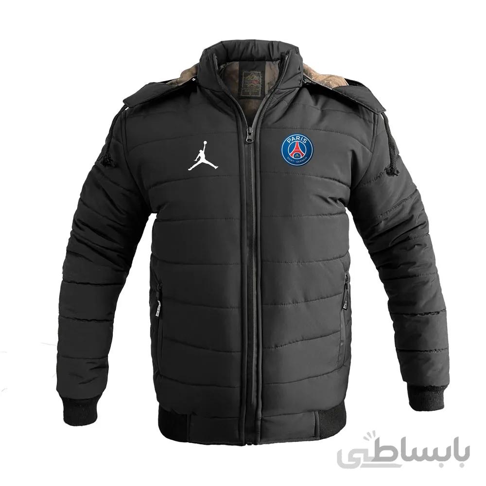 کاپشن مشکی زمستانه پاریسن ژرمن