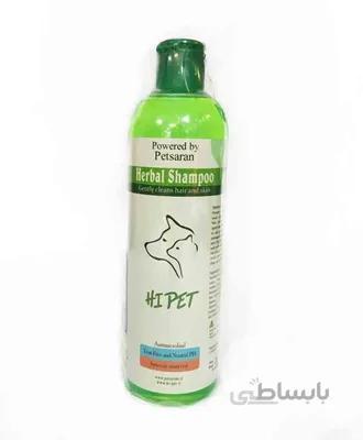 شامپو گیاهی Hi pet مدل پروتين مخصوص سگ و گربه با رايحه آلويه ورا - 250 ميلی لیتر