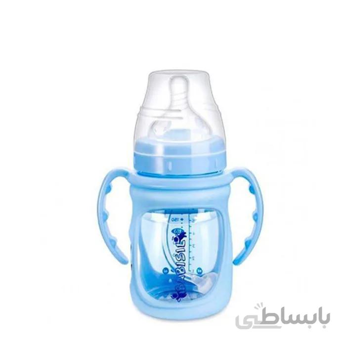 شیشه شیر پیرکس روکش دار آبی 180 میل بی بی سیل