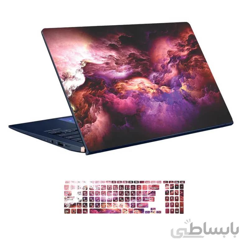 اسکین لپ تاپ طرح Colors کد ۸۳ به همراه استیکر کیبورد