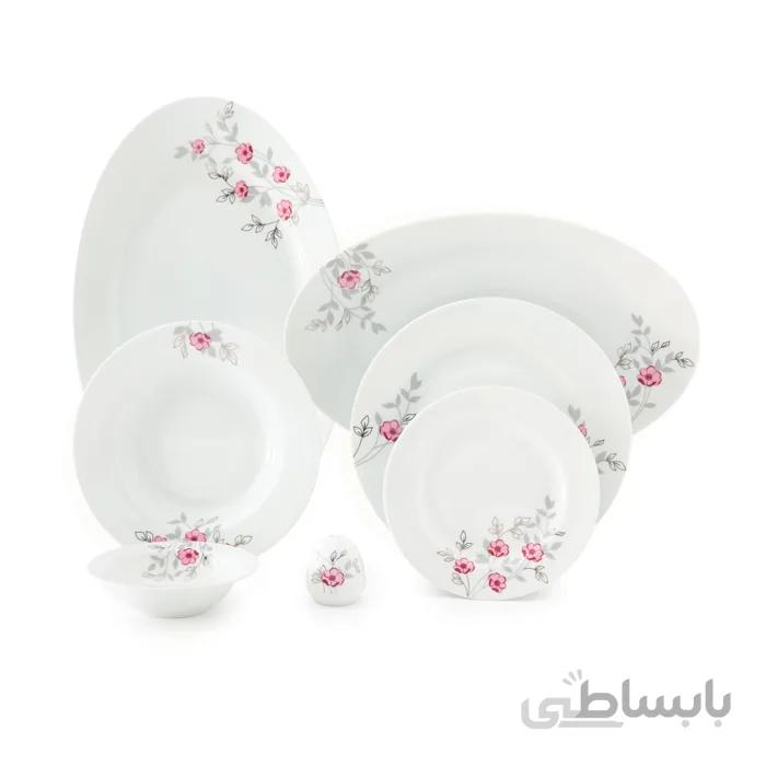 سرویس چینی ۲۸ پارچه چینی زرین سری ایتالیا اف مدل گل پامچال