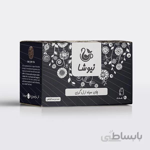 چای سیاه ارل گری کیسه‌ای ۲۰ عددی نیوشا