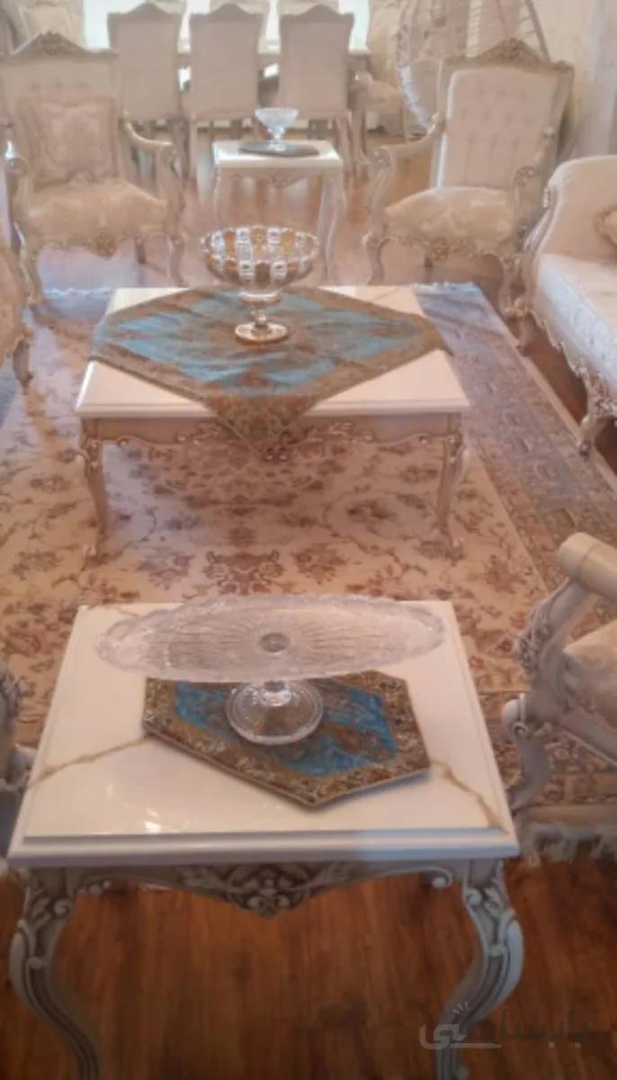 رومیزی ۳ تیکه ترمه سنتی طرح افشار (مربع)
