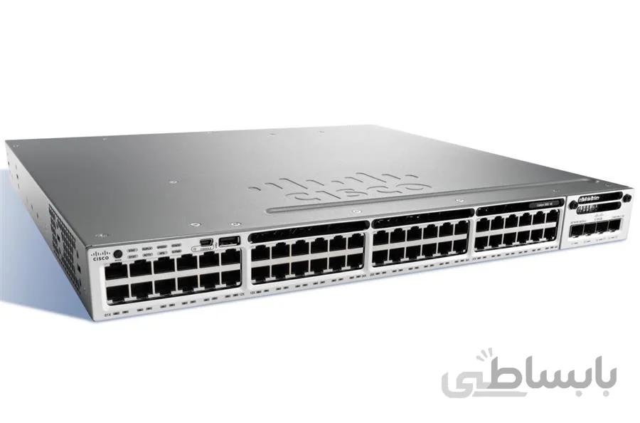 سوئیچ ۴۸ پورت سیسکو مدل WS-C۳۸۵۰-۴۸T-E ا CISCO WS-C3850-48T-E 48Port Managed Switch