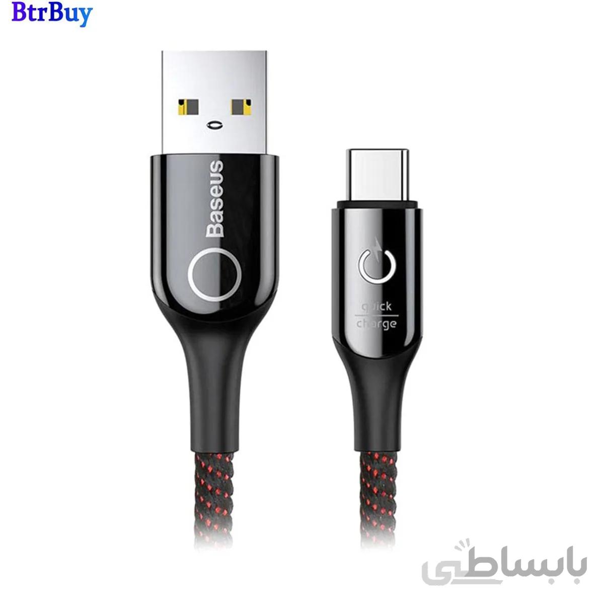کابل type-c باسئوس مدل c-shaped
