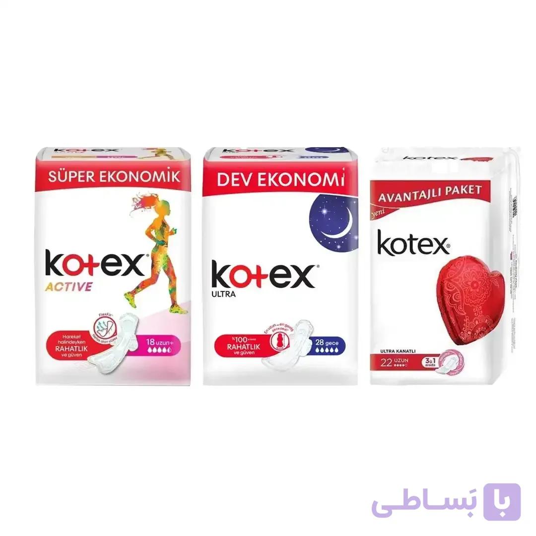 پکیج اقتصادی نوار بهداشتی کوتکس Kotex