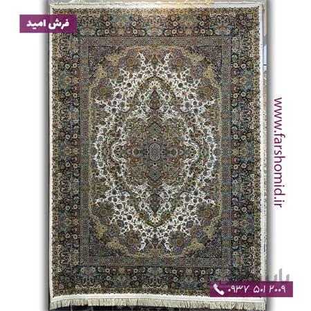 یک تخته 9 متری فرش 1000 شانه 10 رنگ کد 3043 سالاری کرم فرش آرشام