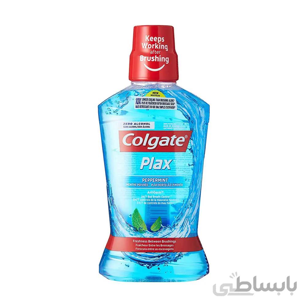 دهان شویه کلگیت مدل plax peppermint با حجم 500 میلی لیتر ا Colgate mouthwash model plax peppermint 500ml