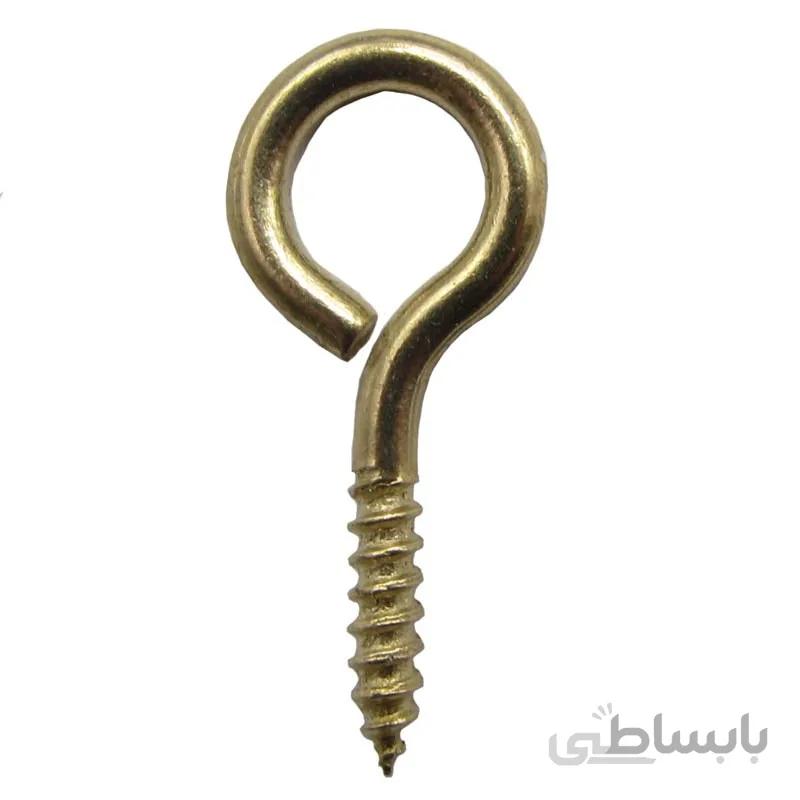 پیچ چشمی حلقه ریز طلایی طول 10 میلی متر بسته 25 عددی