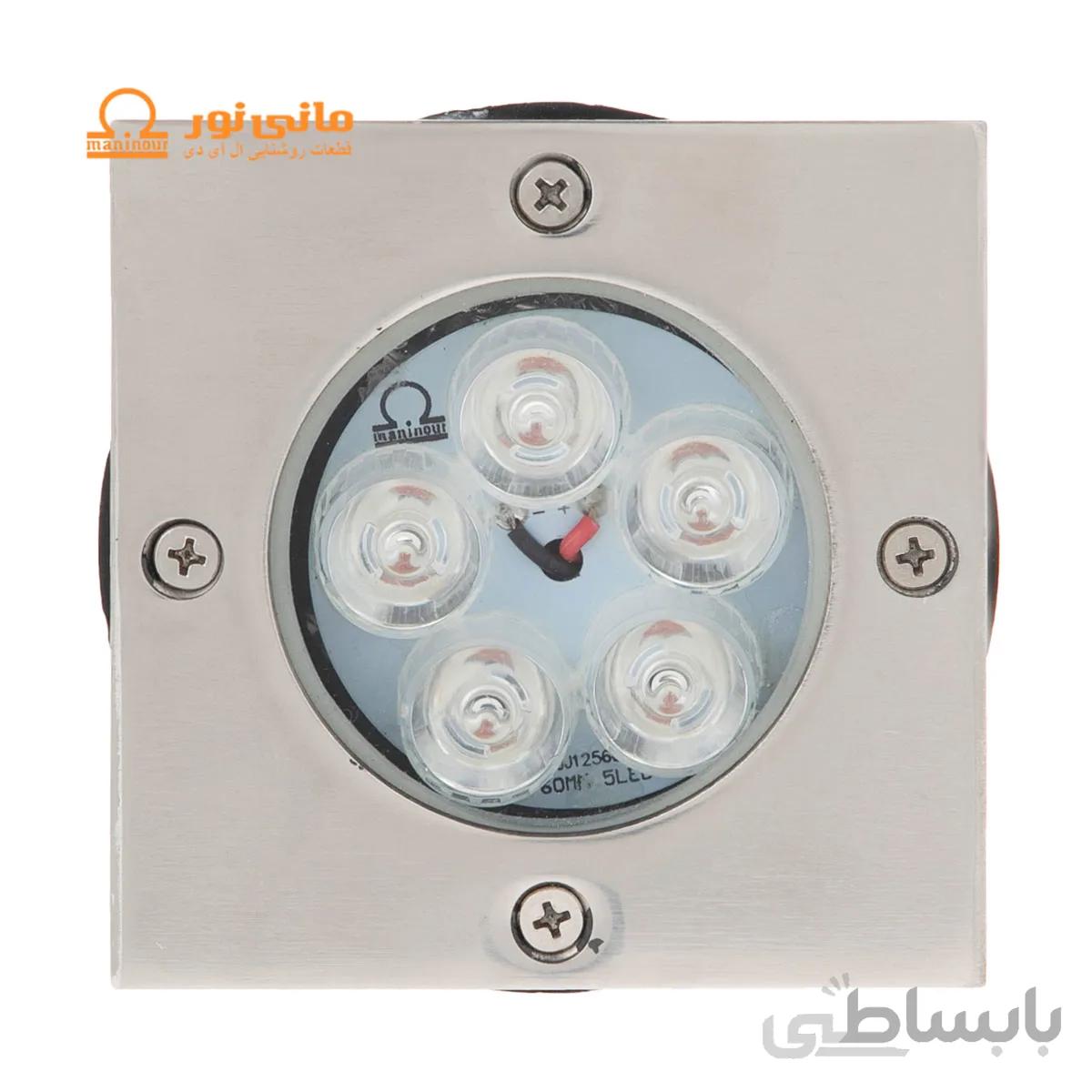 چراغ دفنی مربع ۵ وات