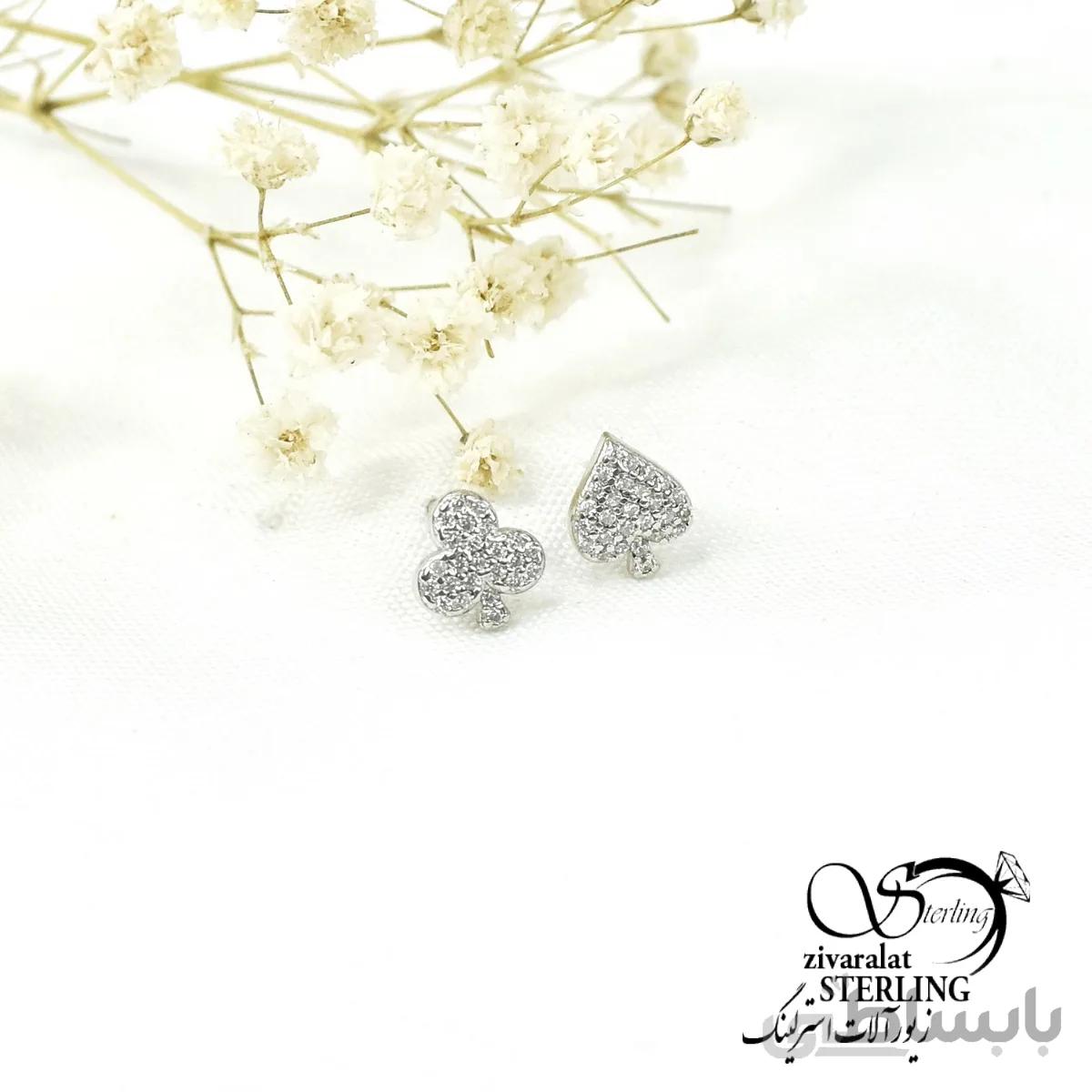 گوشواره میخی نقره کد 6259