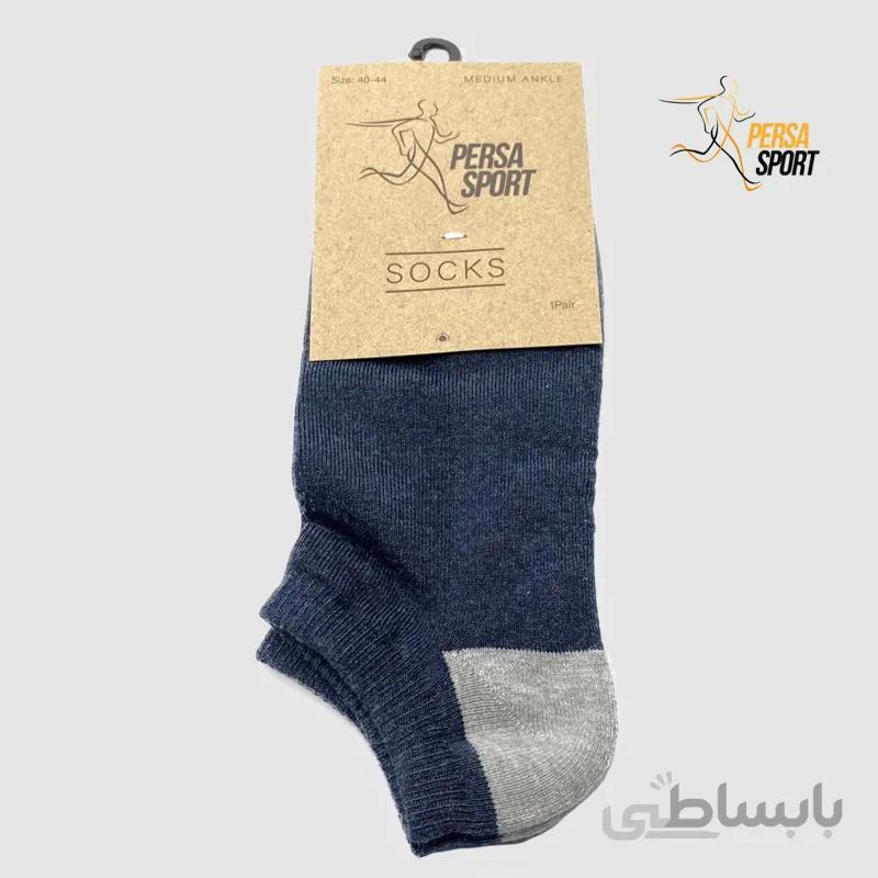 جوراب مچی مردانه کف حوله سرمه ای کد Pso001 020
