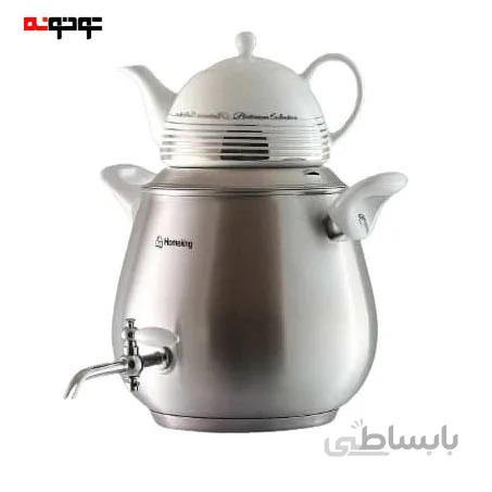 کتری قوری استیل شیر دار هوم کینگ طرح: گلابی