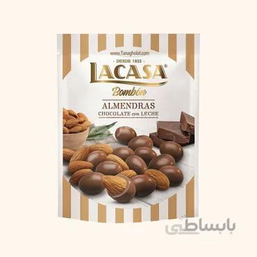 دراژه لاکازا با مغز بادام و روکش شکلات شیری