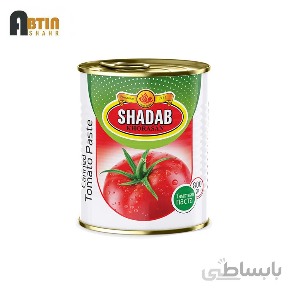 کنسرو رب گوجه فرنگی شاداب خراسان ۸۰۰ گرم_۱۲ عددی