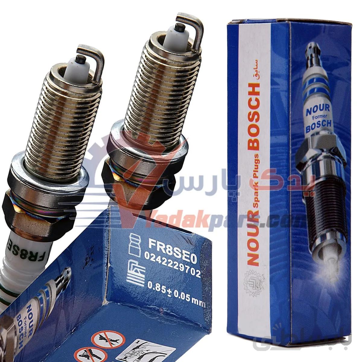 شمع پایه بلند نور (بسته4عددی) ا NOUR BOSCH Spark Plugs FR8SE0 IRAN
