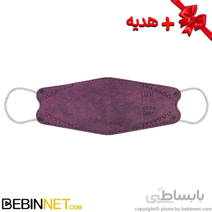 ماسک سه بعدی 4 لایه KF94 بسته 25 عددی بنفش