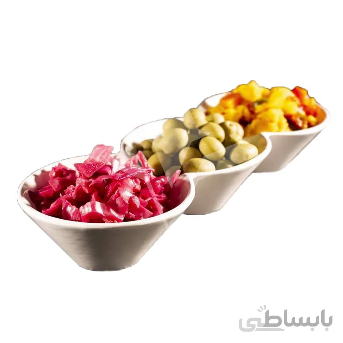 اردو خوری سه خانه سرامیکی برند والریا